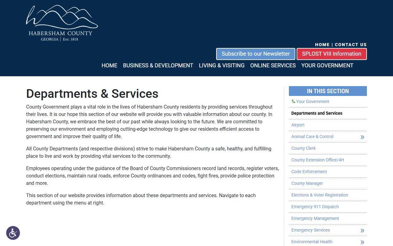 Habersham County clerk of superior court docket records page