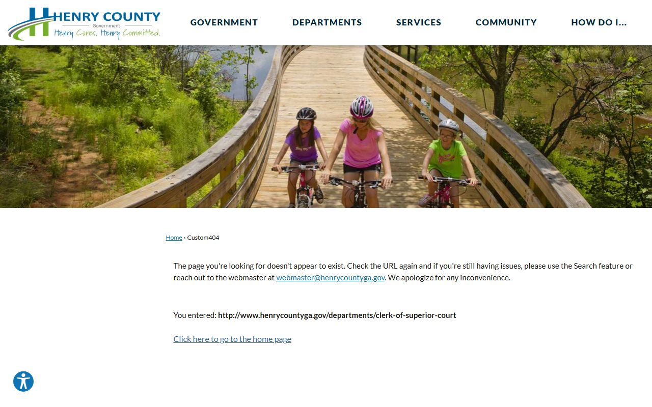 Henry County Clerk of Superior Court website for court docket records in McDonough